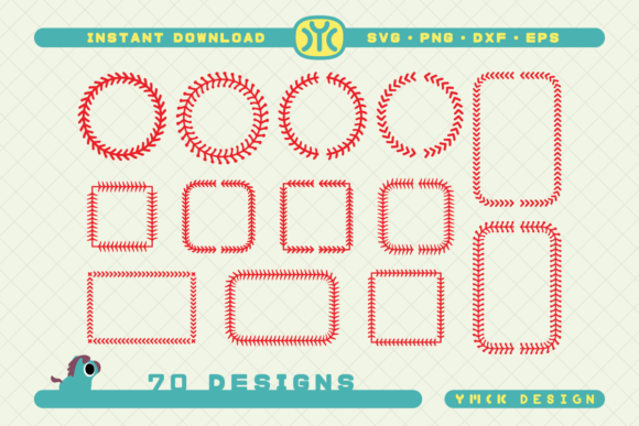Baseball Stitches Frame SVG: Perfect for Crafters
