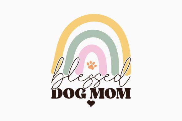 Blessed Dog Mom Retro Dog: A Perfect Graphics Asset for Crafts