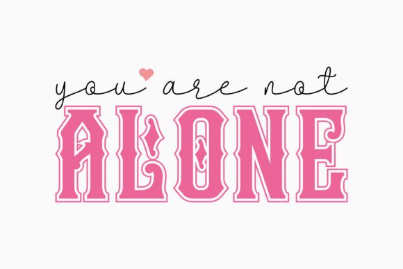 Enhance Your Content with You Are Not Alone Retro Mental Health Graphics