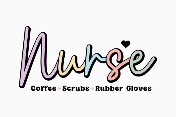 Nurse Coffee Scrubs Rubber Gloves Svg for Crafts and Graphics
