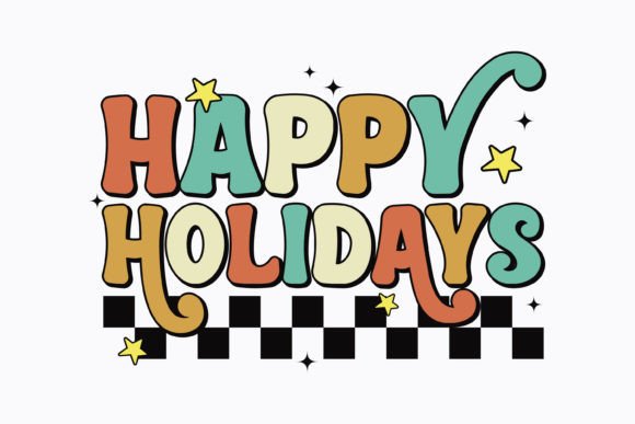Retro Christmas Graphics for Crafts and Design