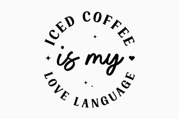 Retro Iced Coffee Graphics for Crafts and Local Branding