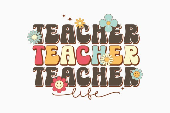 Retro Teacher Life Design for Embroidery Projects
