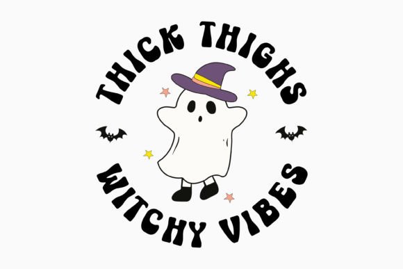 Thick Thighs Witchy Vibes: A Versatile Halloween Graphics Craft